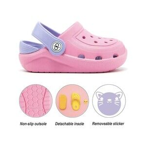 dripdrop Toddler Girls Comfort Clogs Kids Slip On Garden Shoes Lightweight
